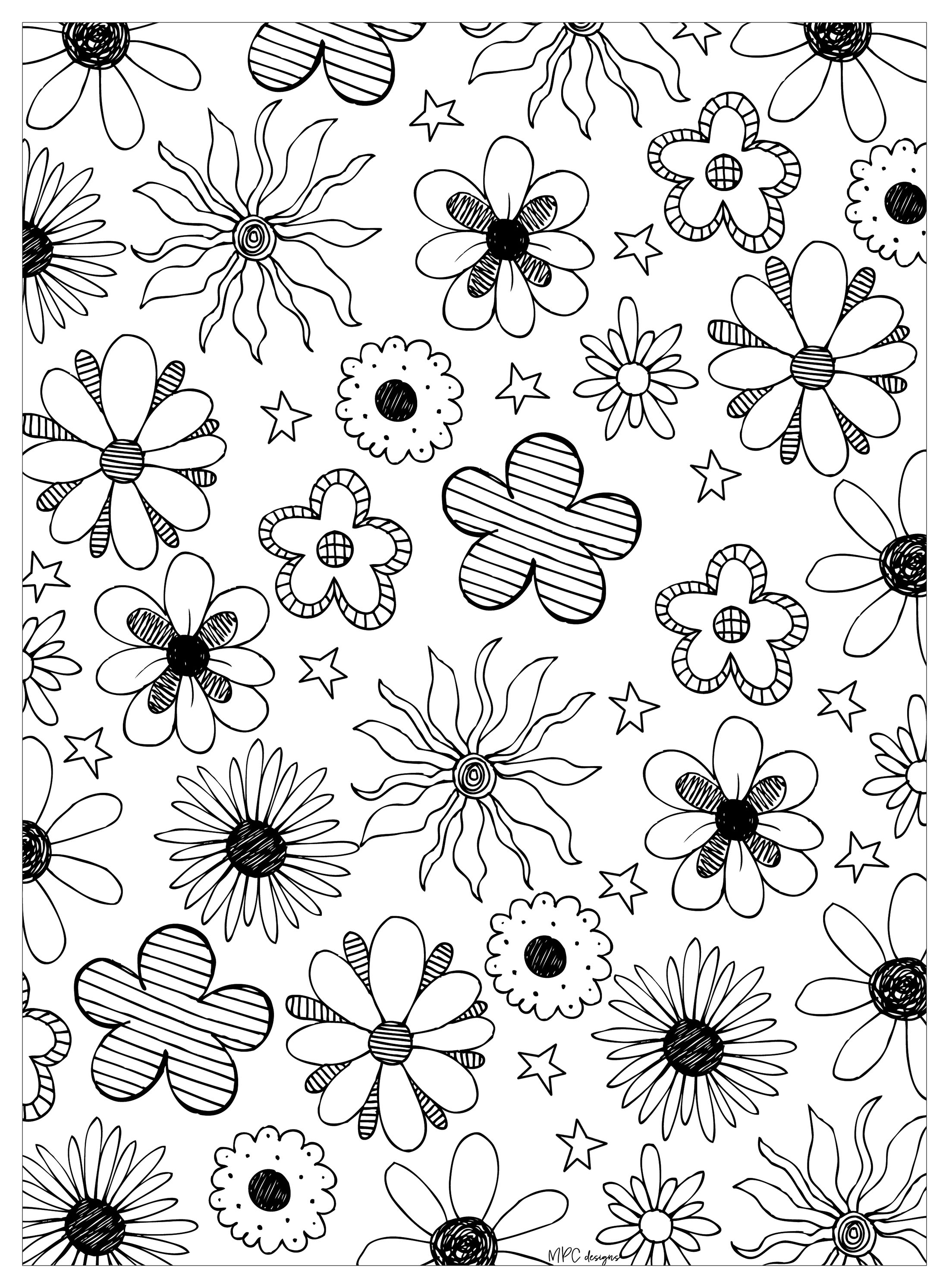 39 Bird and Flower Coloring Pages Printable