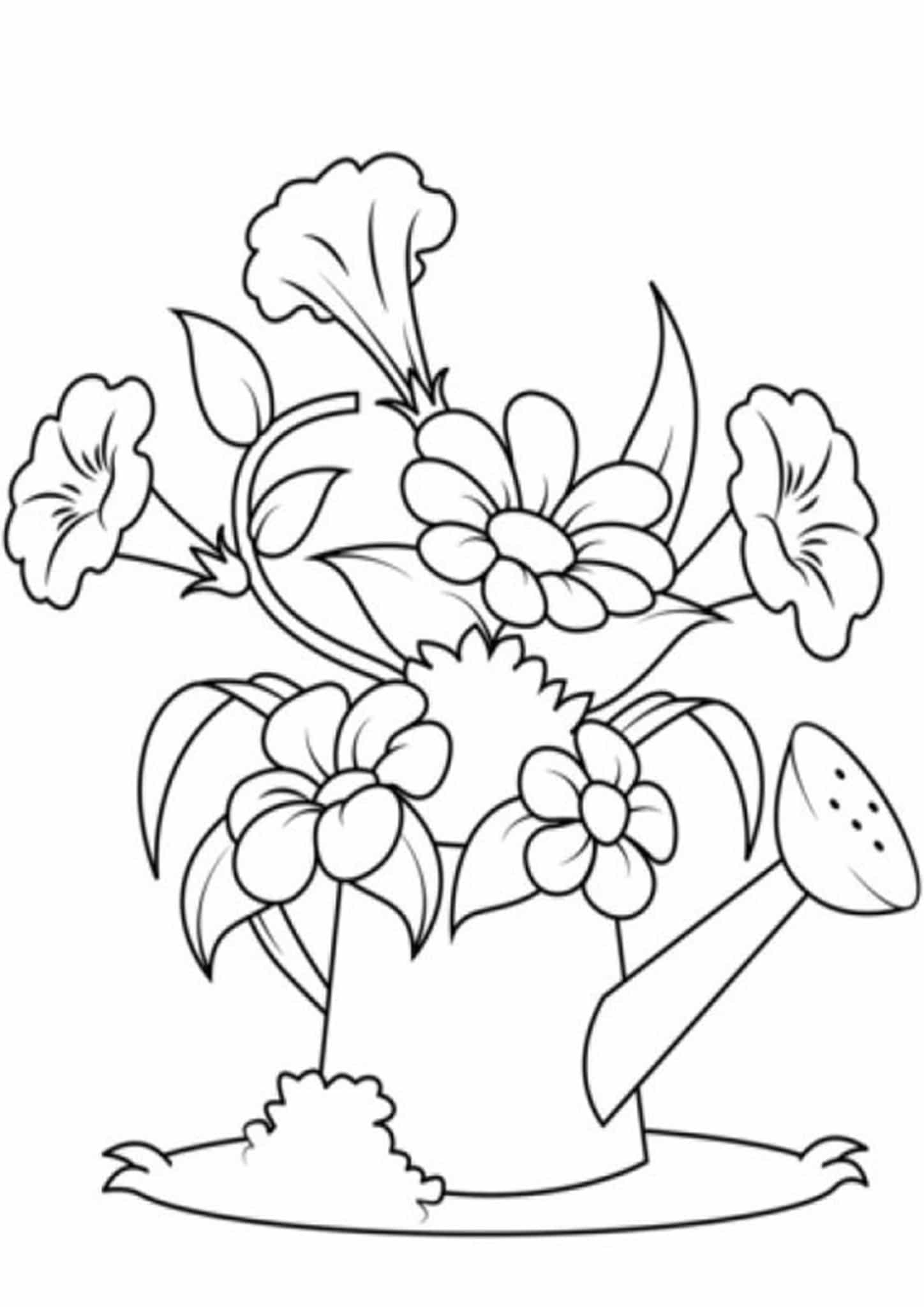 40 Wild Flower Coloring Pages Printable