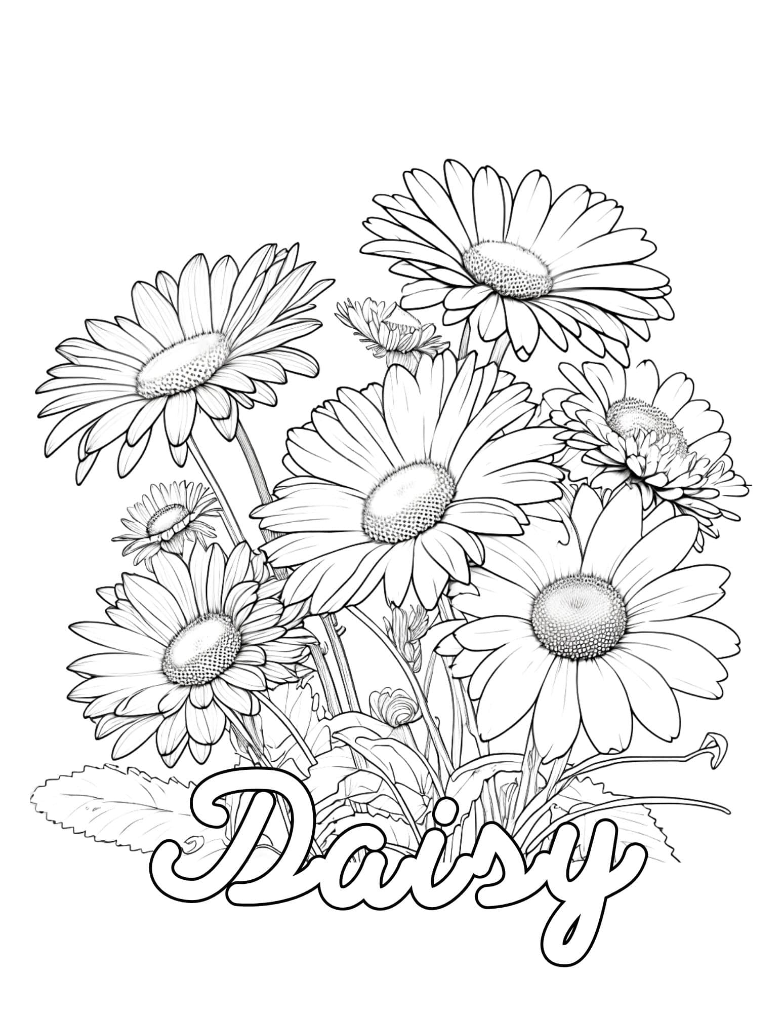 41 Inspirational Flower Coloring Pages Printable