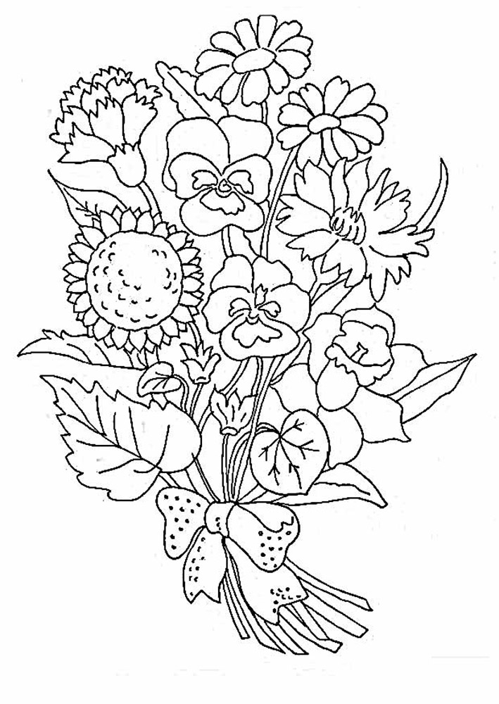 43 Flower Vase Coloring Pages for Kids Printable