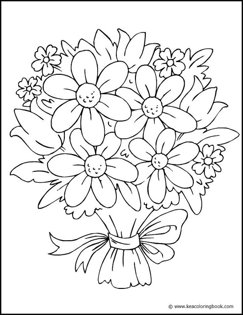 47 Flower Coloring Pages for Toddlers Printable