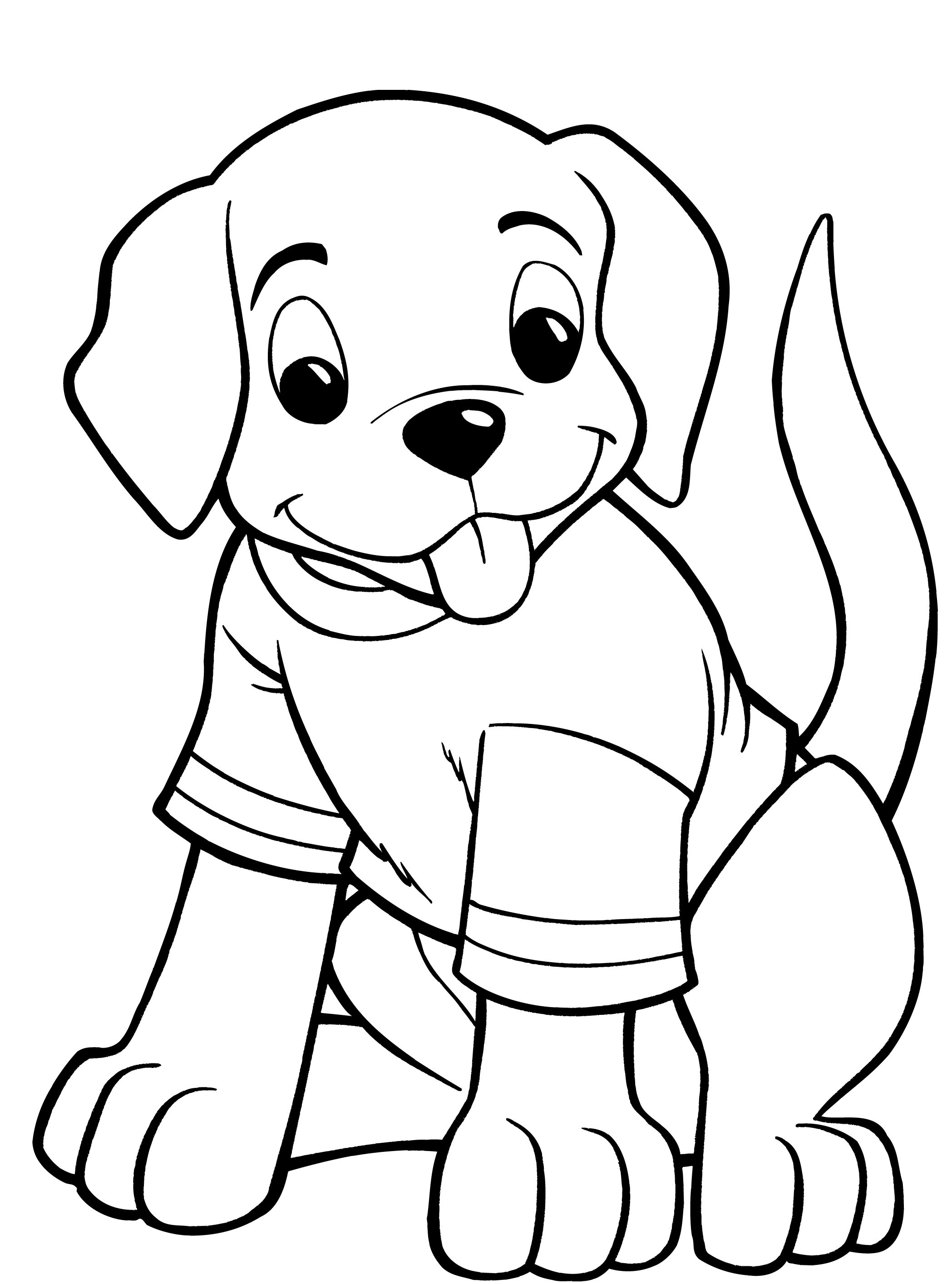 77 Dog Coloring Pages for Kids Printable 1