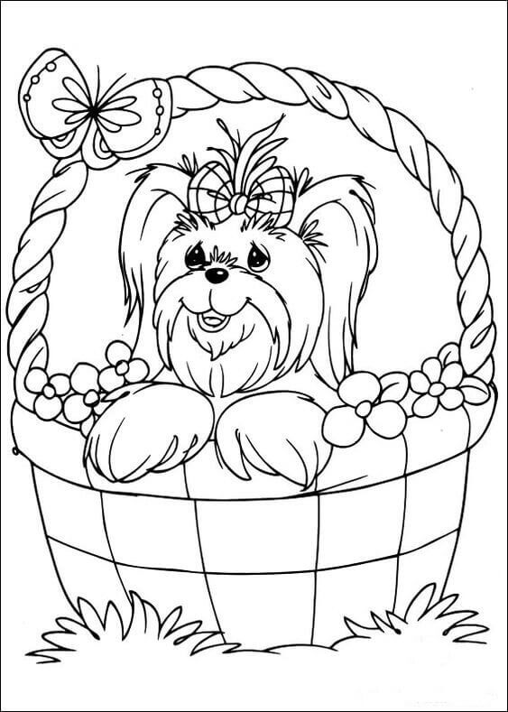 77 Dog Coloring Pages for Kids Printable 20