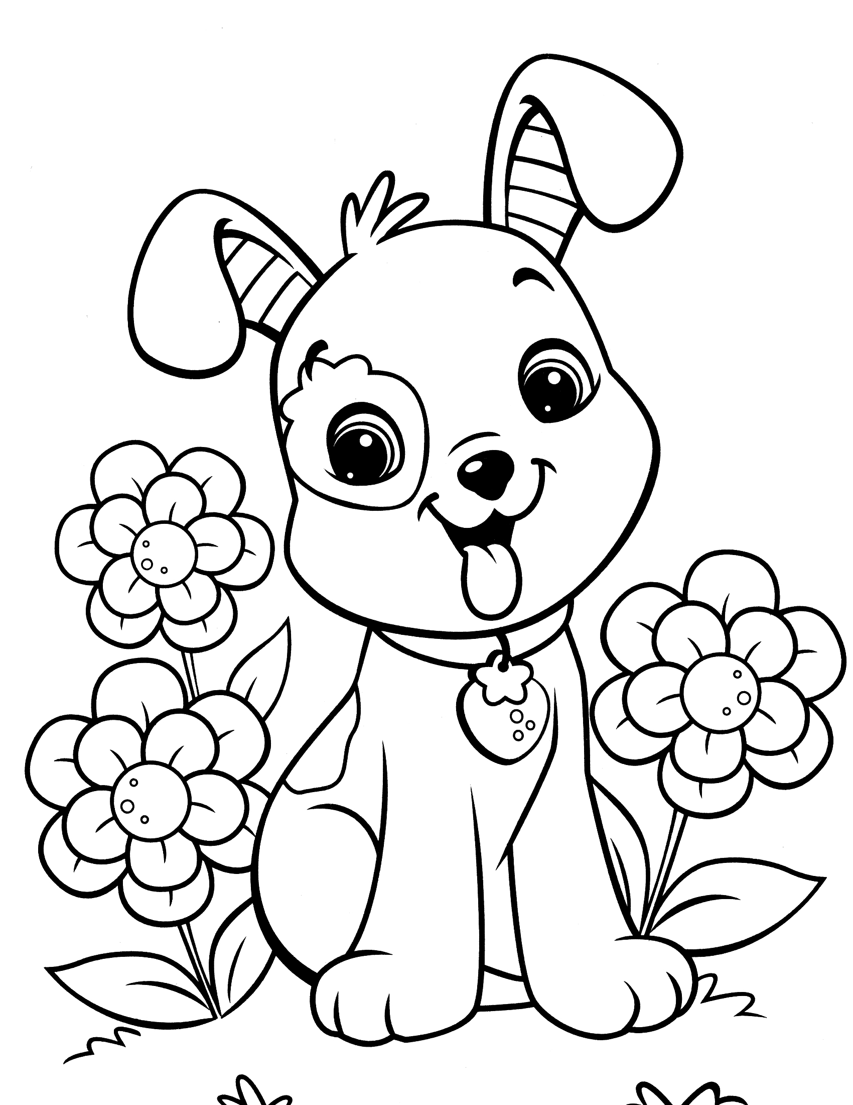 77 Dog Coloring Pages for Kids Printable 22