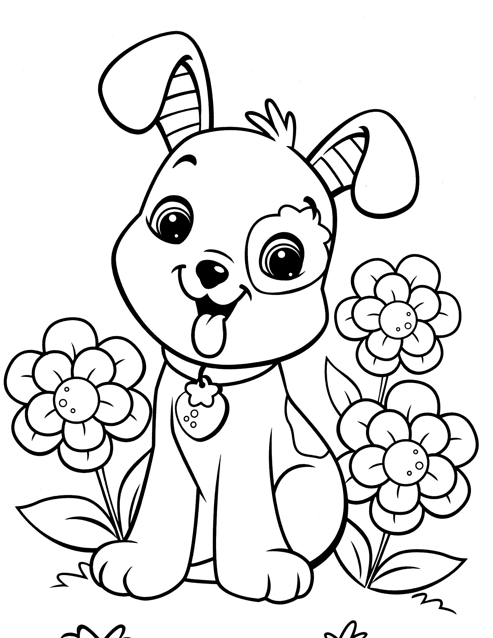 77 Dog Coloring Pages for Kids Printable 25