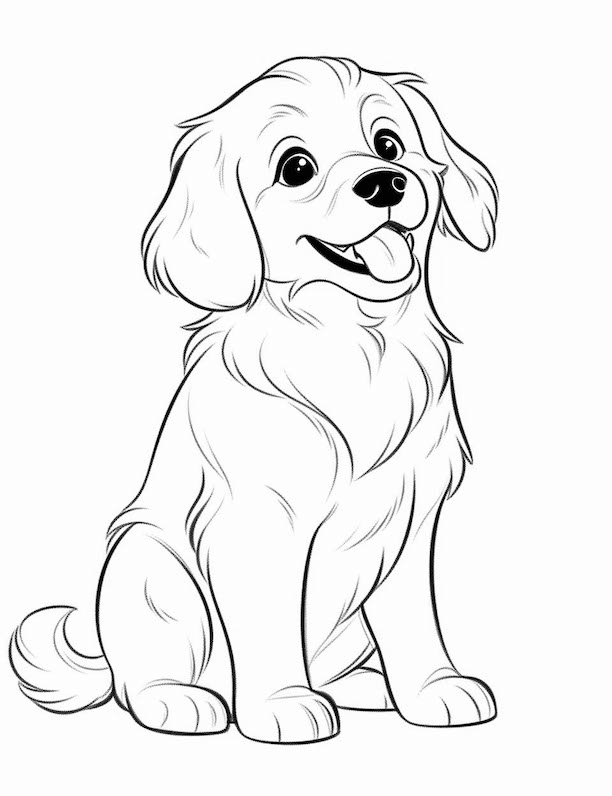 77 Dog Coloring Pages for Kids Printable 30