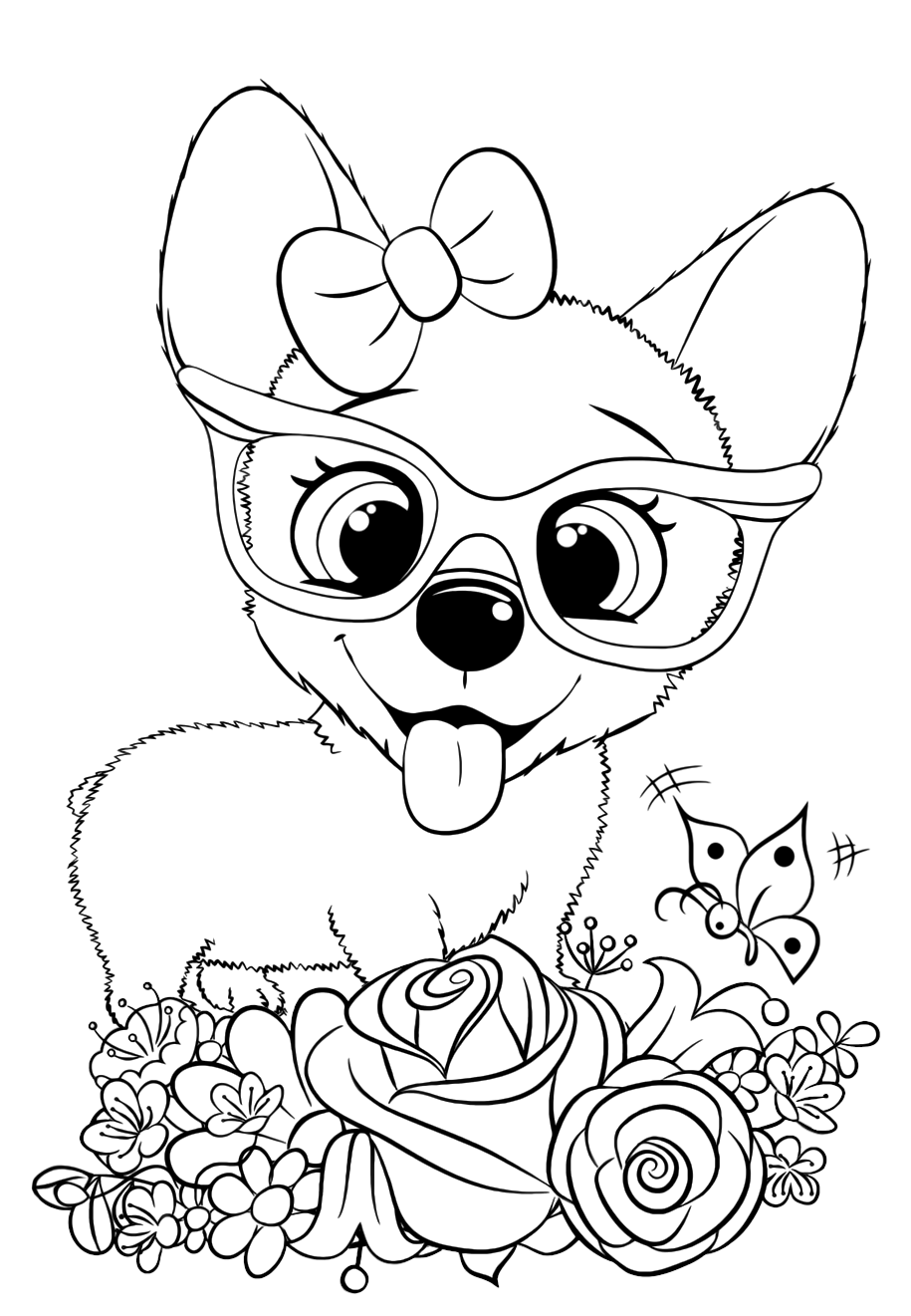 77 Dog Coloring Pages for Kids Printable 38