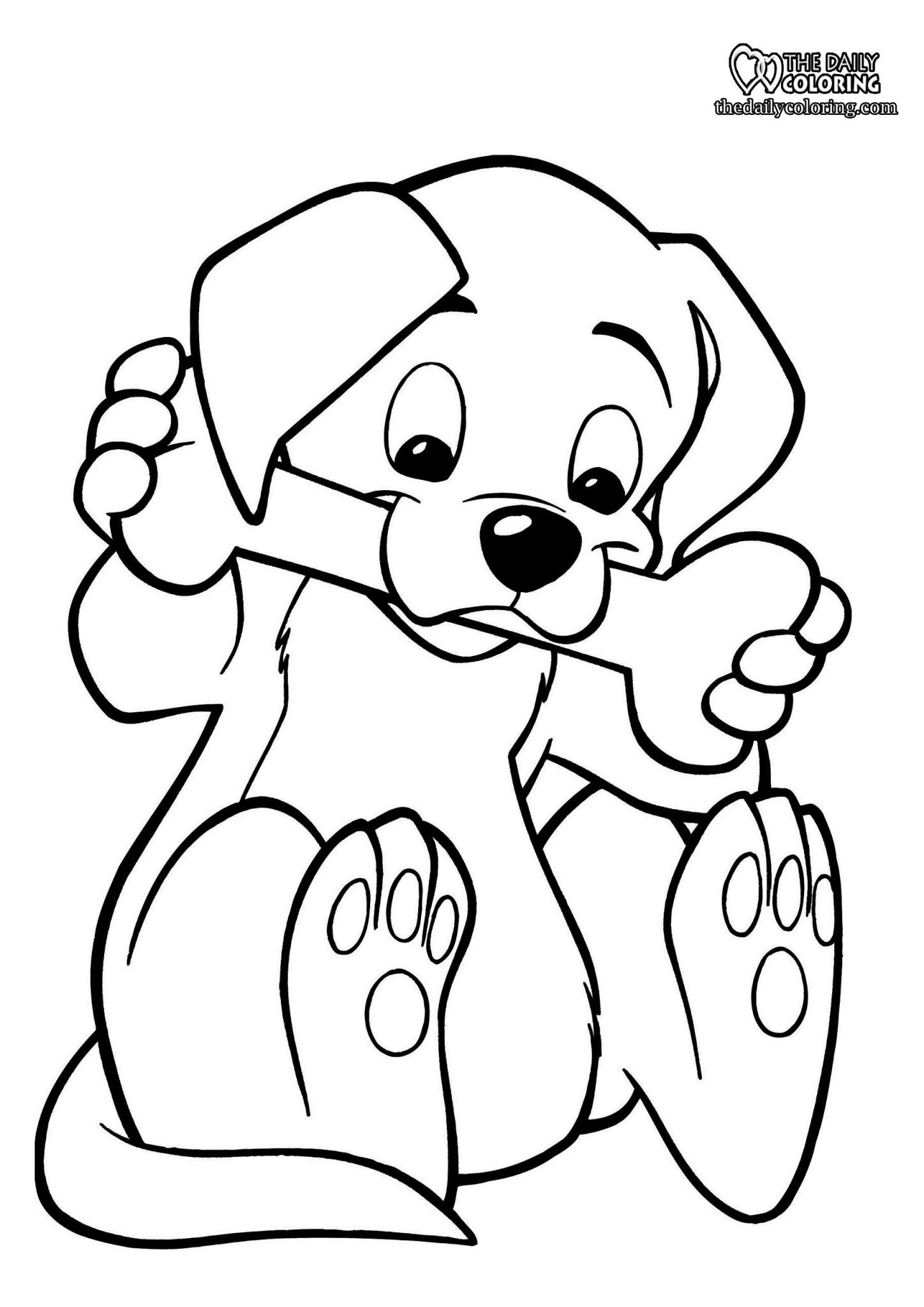 77 Dog Coloring Pages for Kids Printable 42