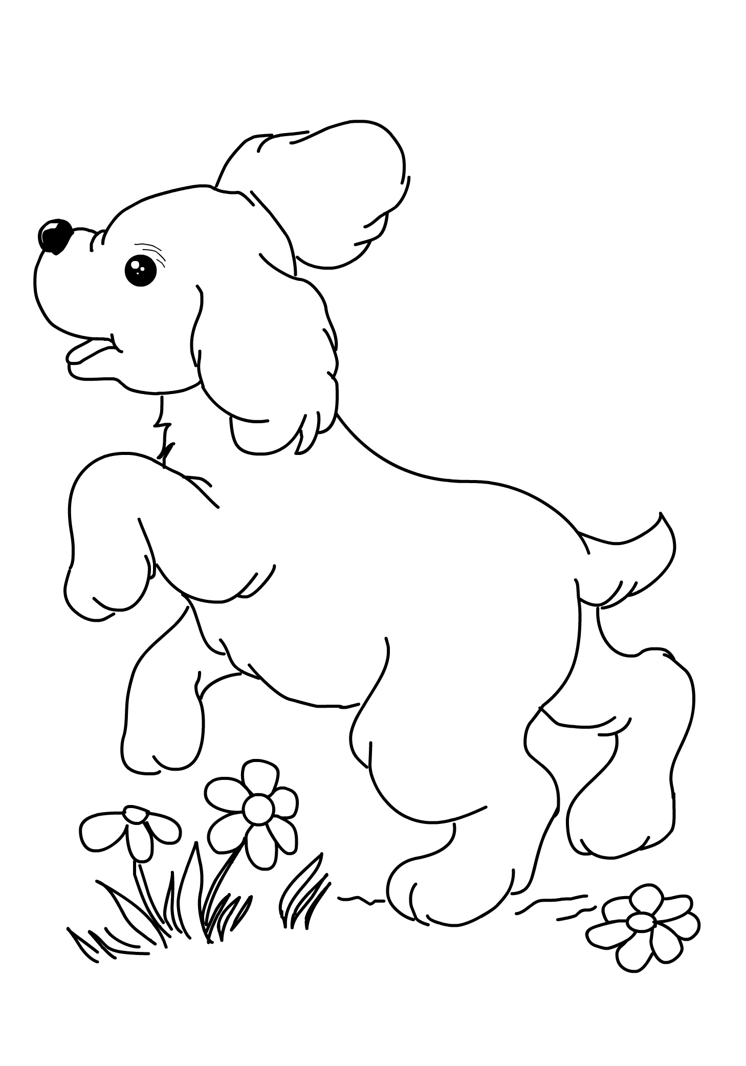 77 Dog Coloring Pages for Kids Printable 44