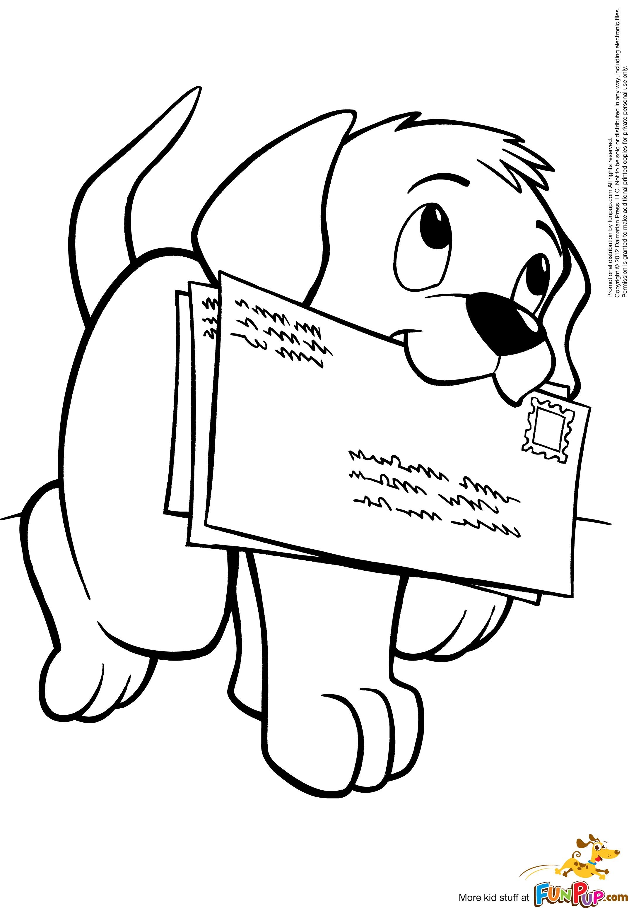 77 Dog Coloring Pages for Kids Printable 45