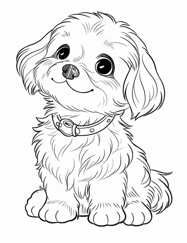 77 Dog Coloring Pages for Kids Printable 47