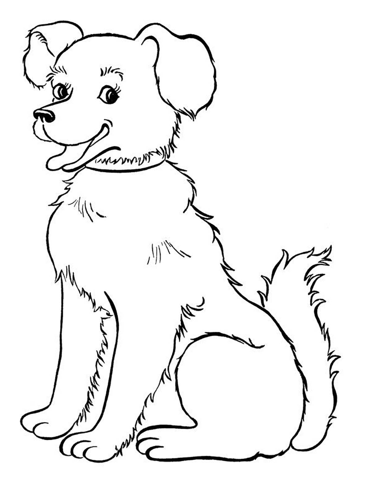 77 Dog Coloring Pages for Kids Printable 55