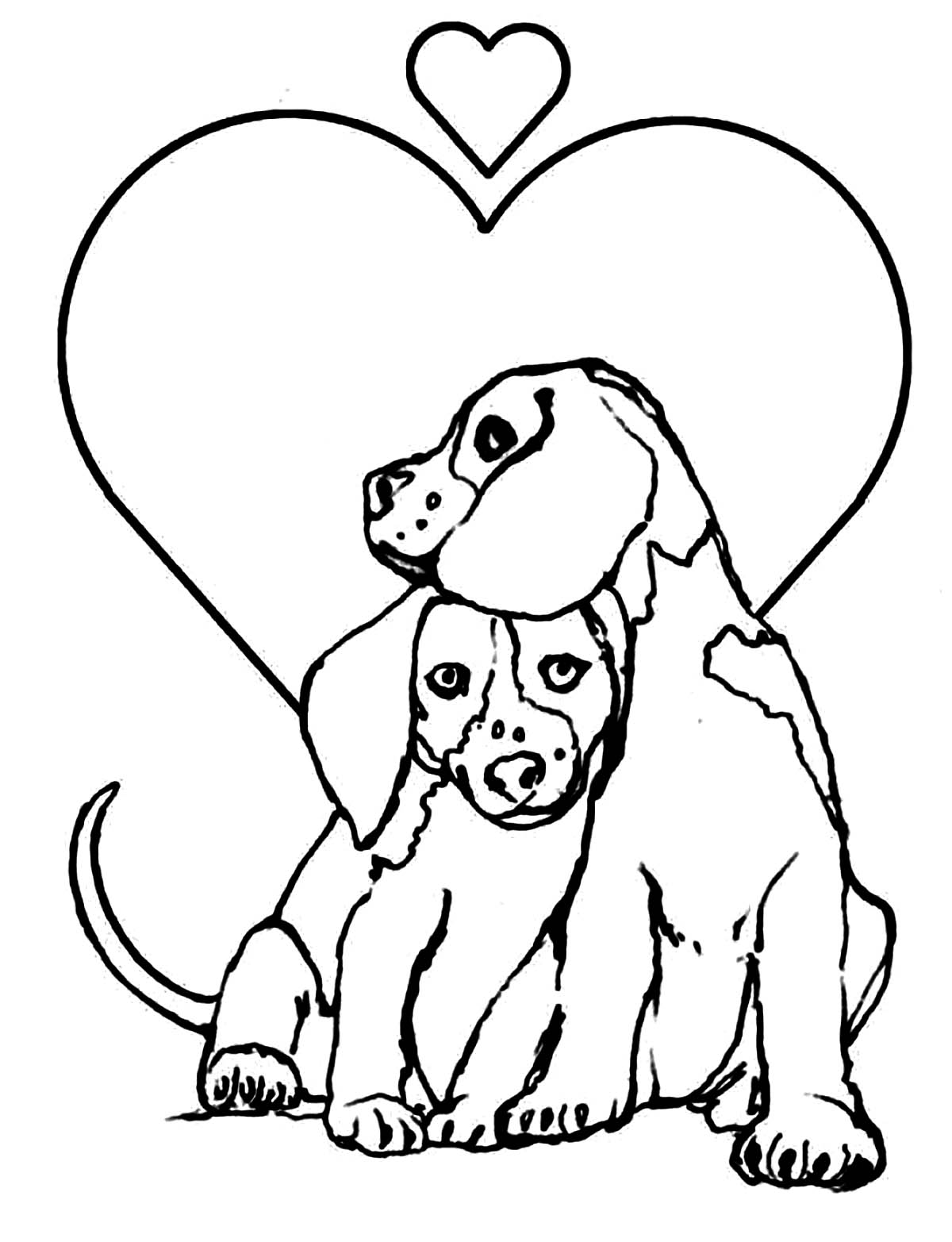 77 Dog Coloring Pages for Kids Printable 8