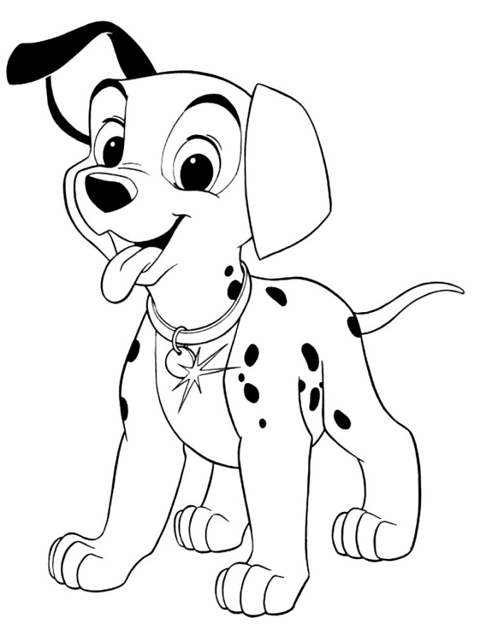 77 Dog Coloring Pages for Kids Printable 9