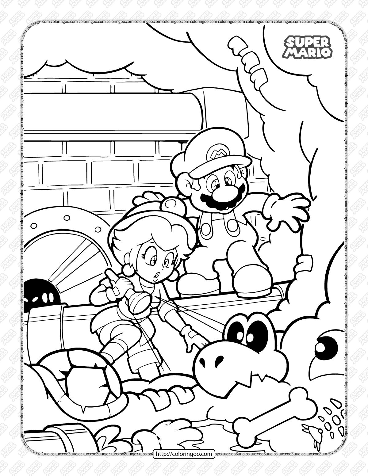 78 Super Mario Coloring Pages Printable 3