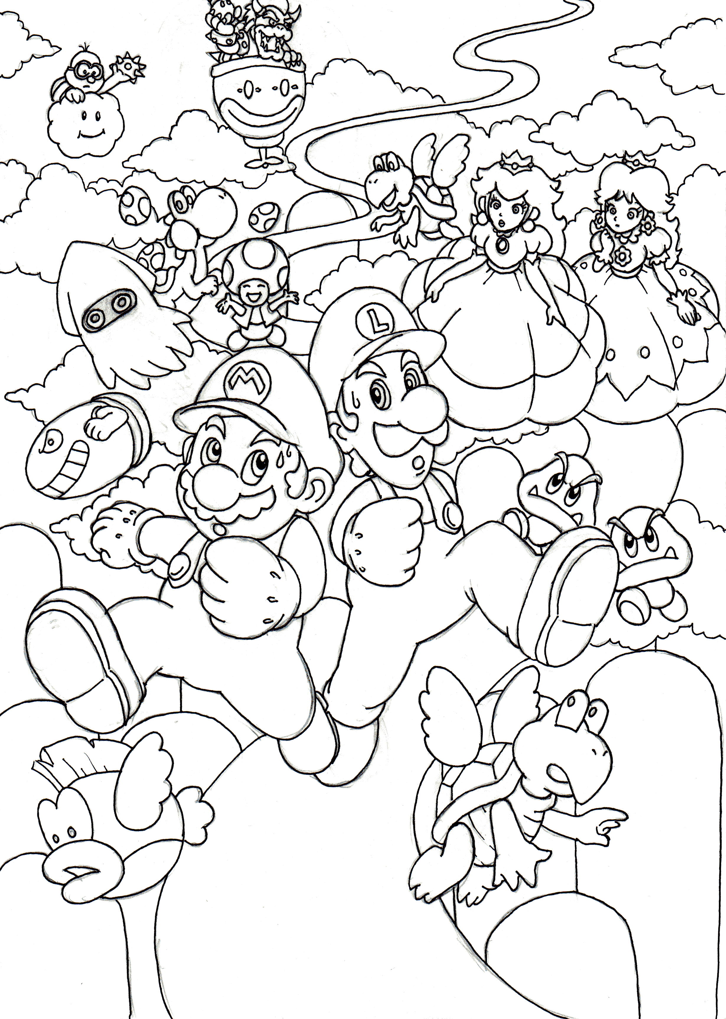 78 Super Mario Coloring Pages Printable 72