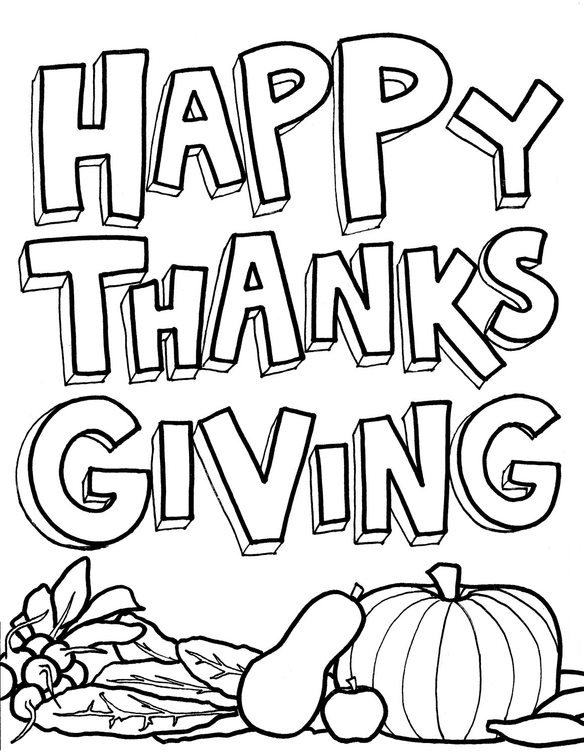 79 Thanksgiving Coloring Pages for Kids Printable 1