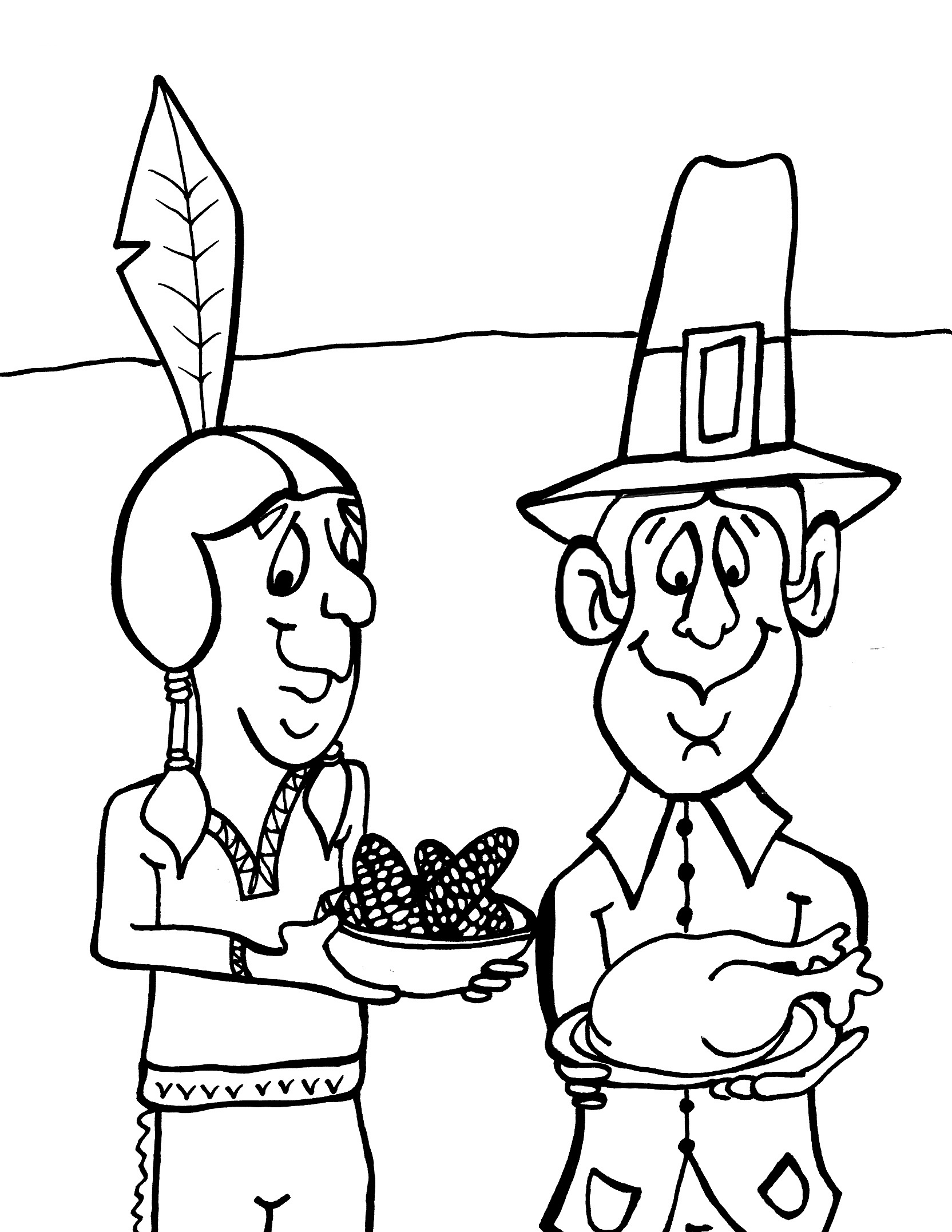 79 Thanksgiving Coloring Pages for Kids Printable 16