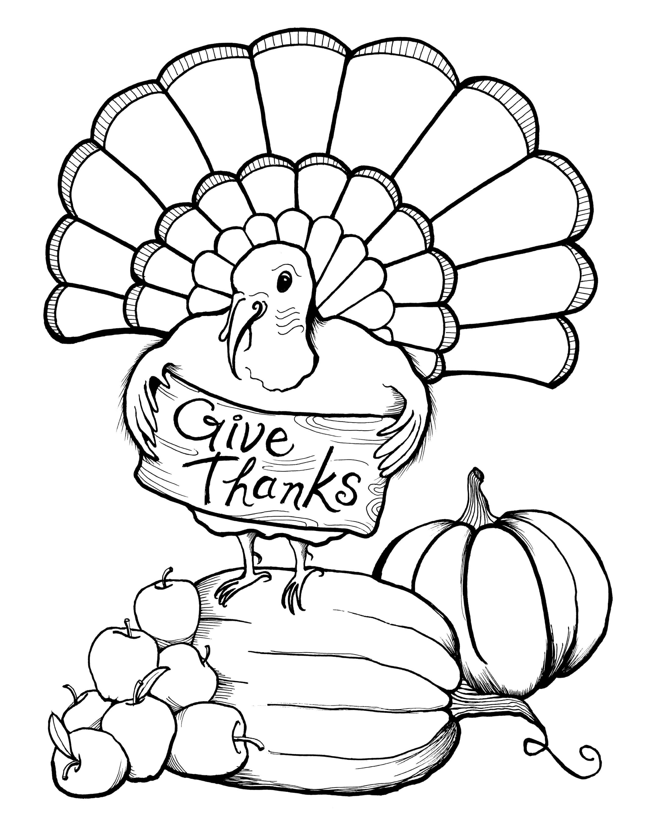 79 Thanksgiving Coloring Pages for Kids Printable 17