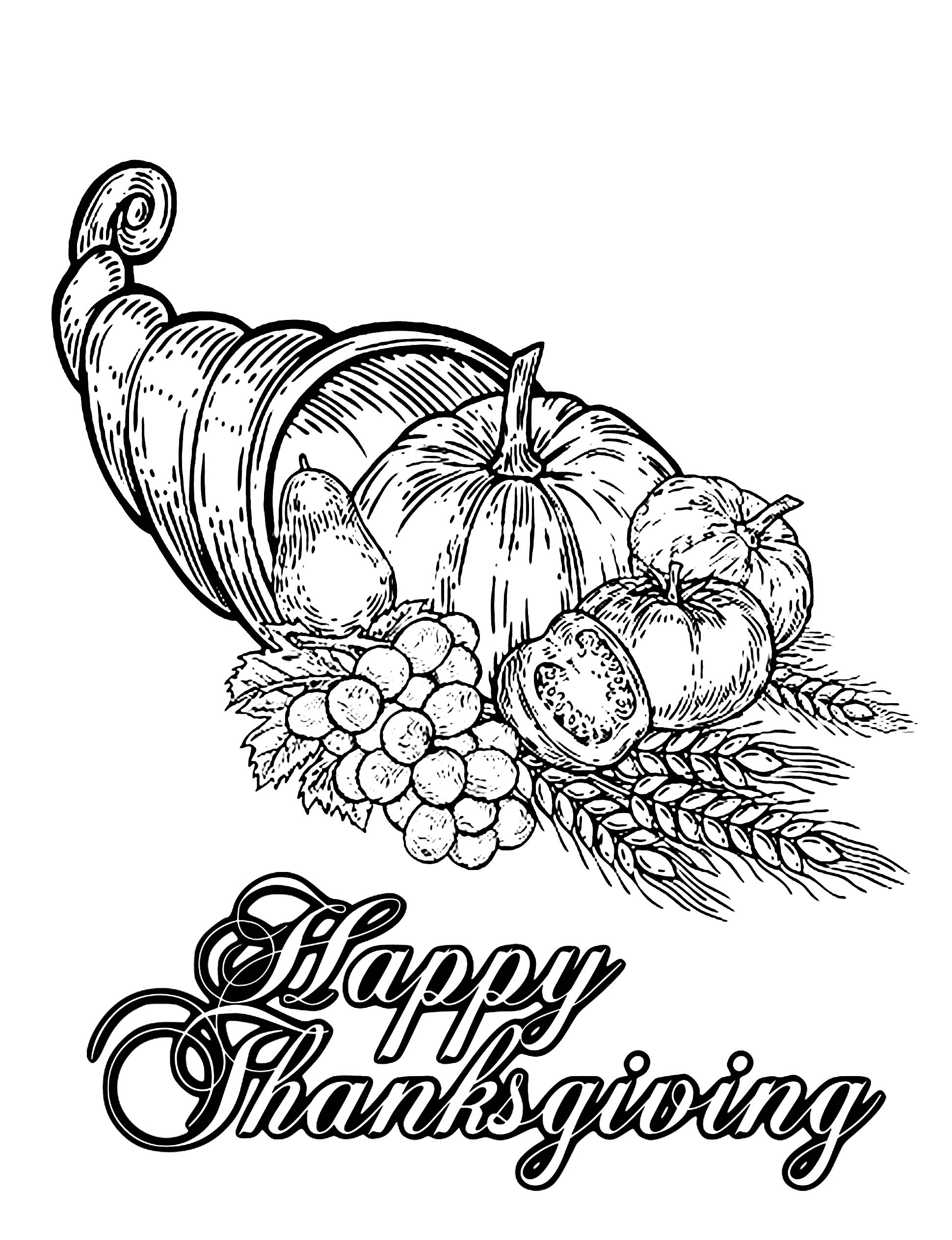 79 Thanksgiving Coloring Pages for Kids Printable 18