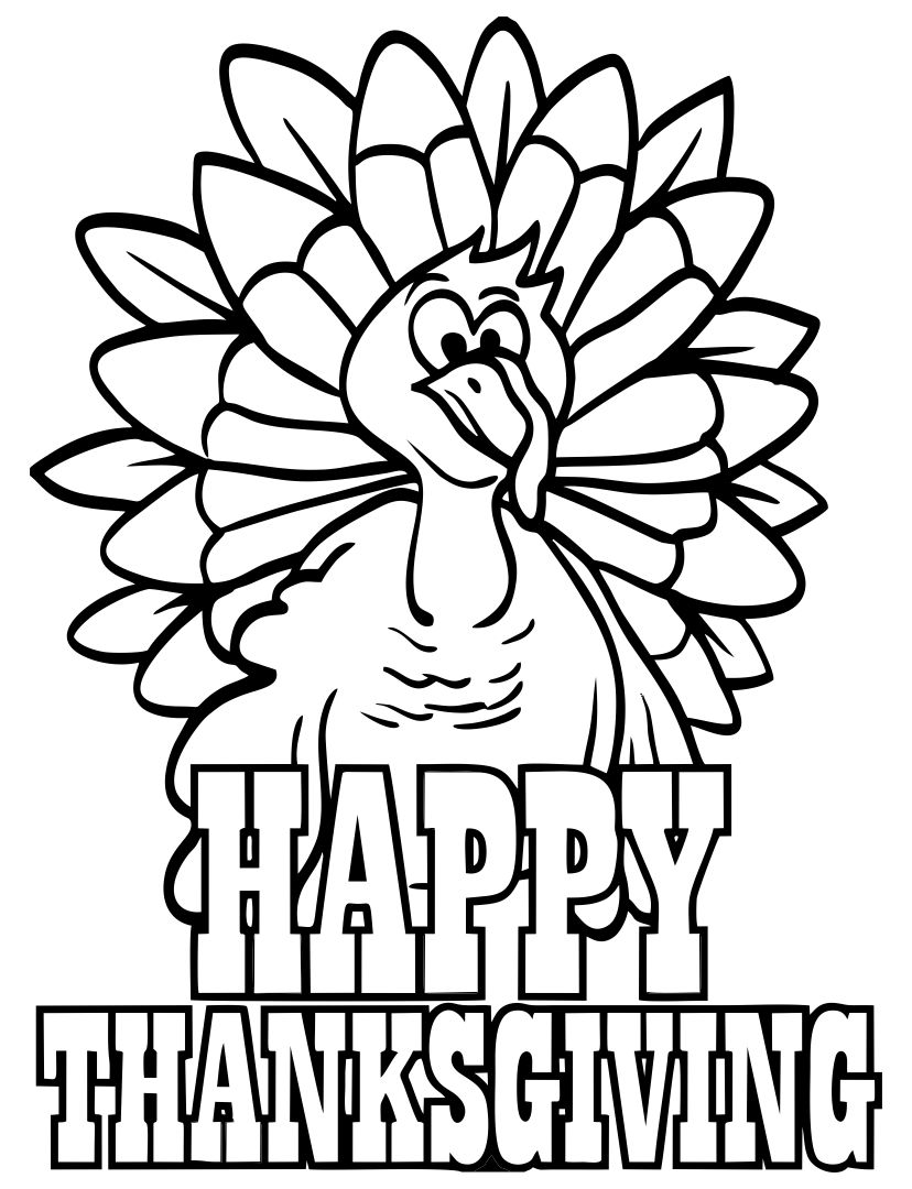 79 Thanksgiving Coloring Pages for Kids Printable 2