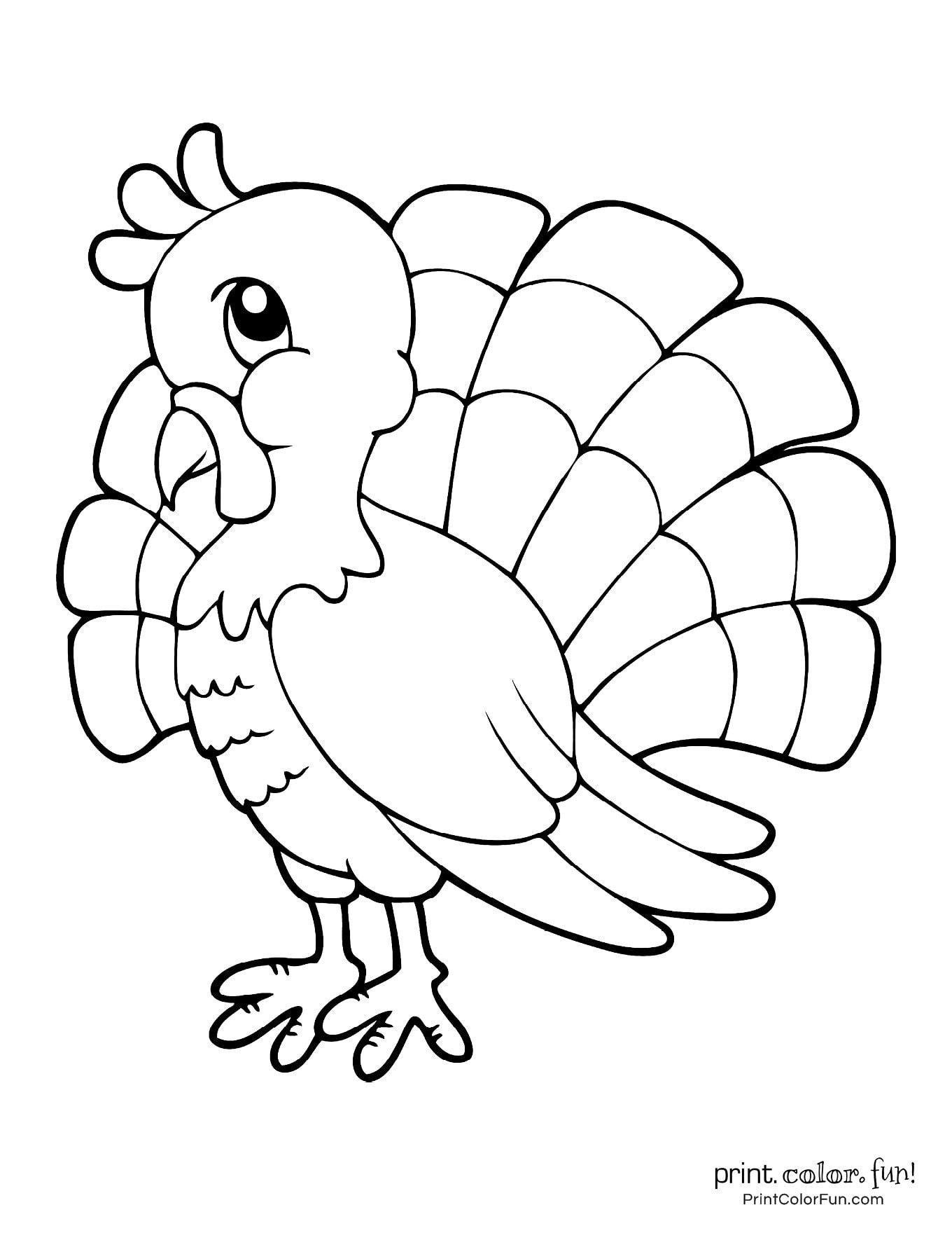 79 Thanksgiving Coloring Pages for Kids Printable 20