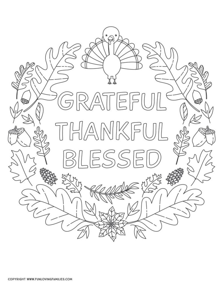 79 Thanksgiving Coloring Pages for Kids Printable 26