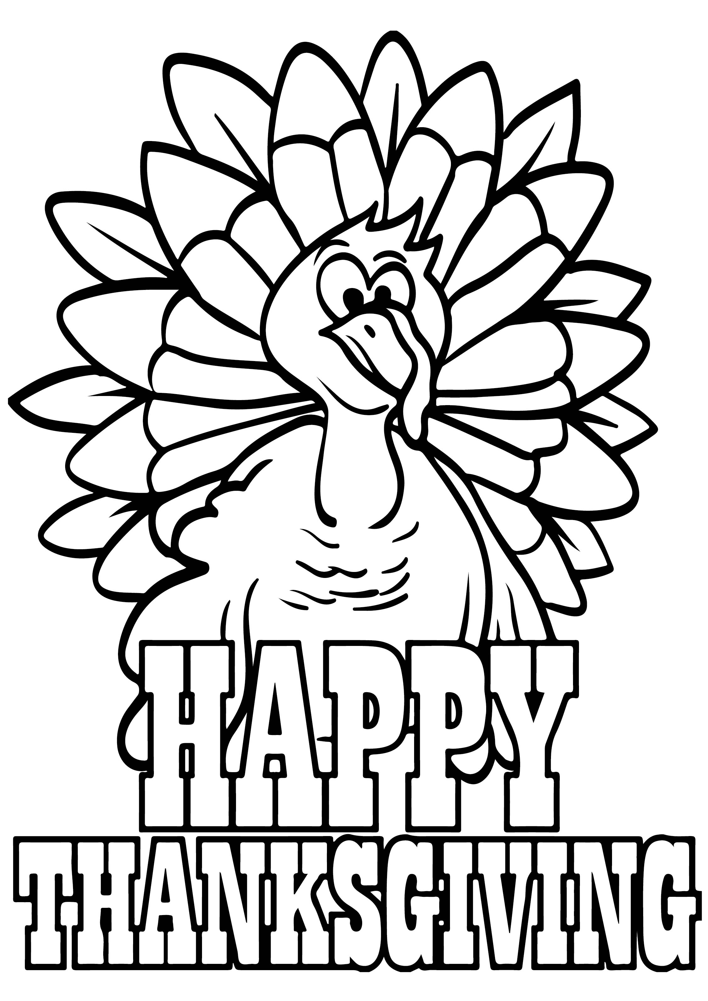 79 Thanksgiving Coloring Pages for Kids Printable 3