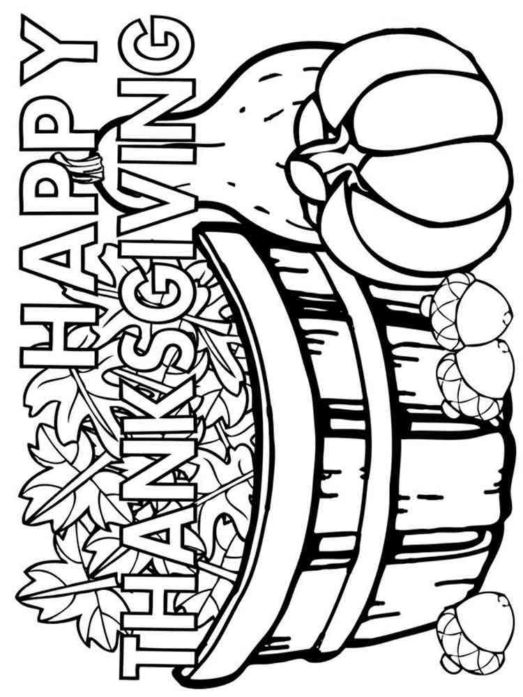 79 Thanksgiving Coloring Pages for Kids Printable 37