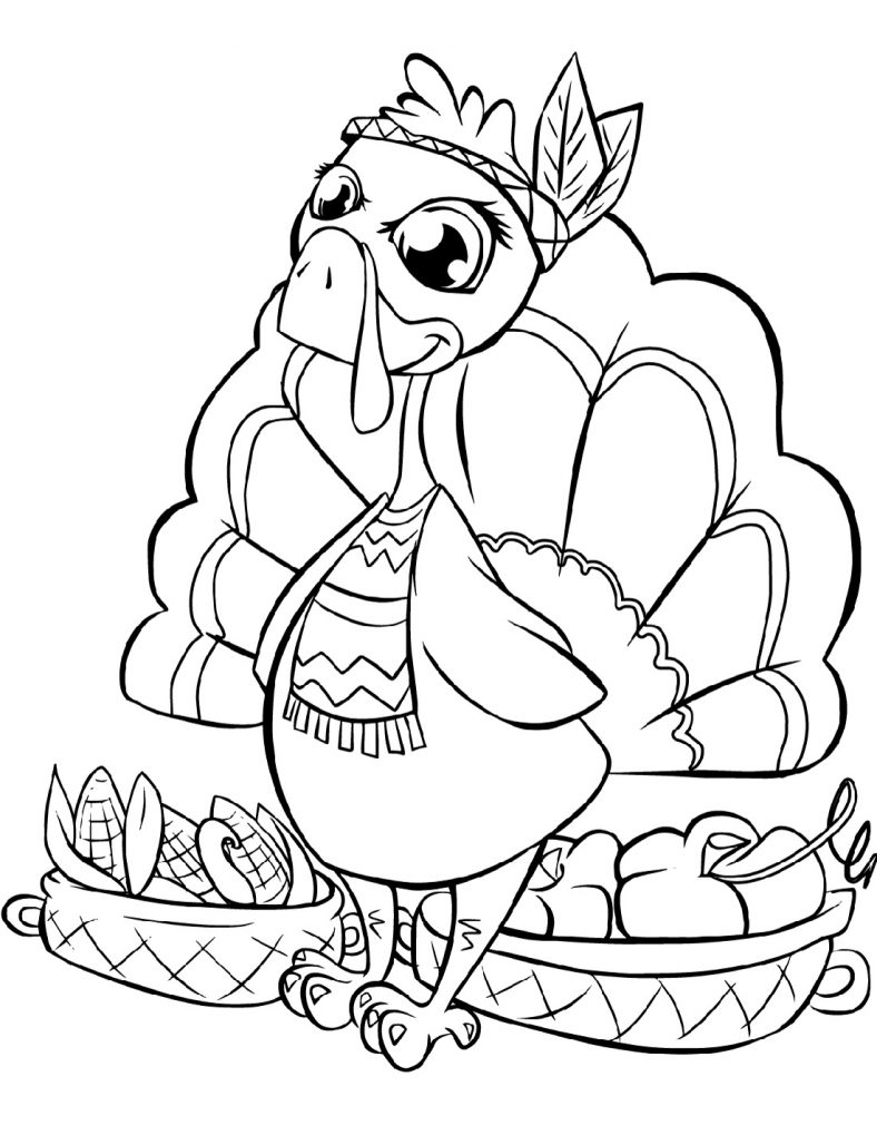 79 Thanksgiving Coloring Pages for Kids Printable 38