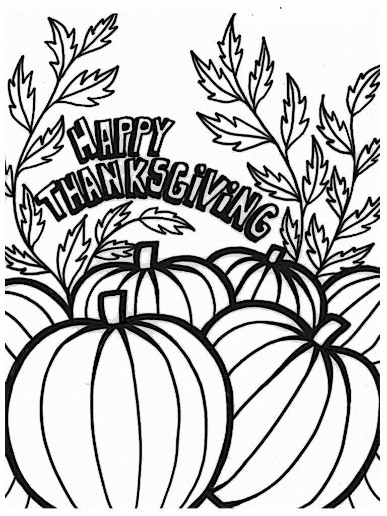 79 Thanksgiving Coloring Pages for Kids Printable 47