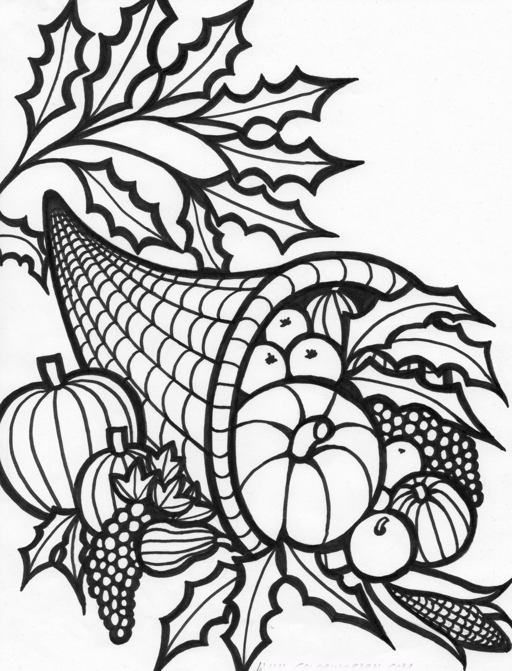 79 Thanksgiving Coloring Pages for Kids Printable 66