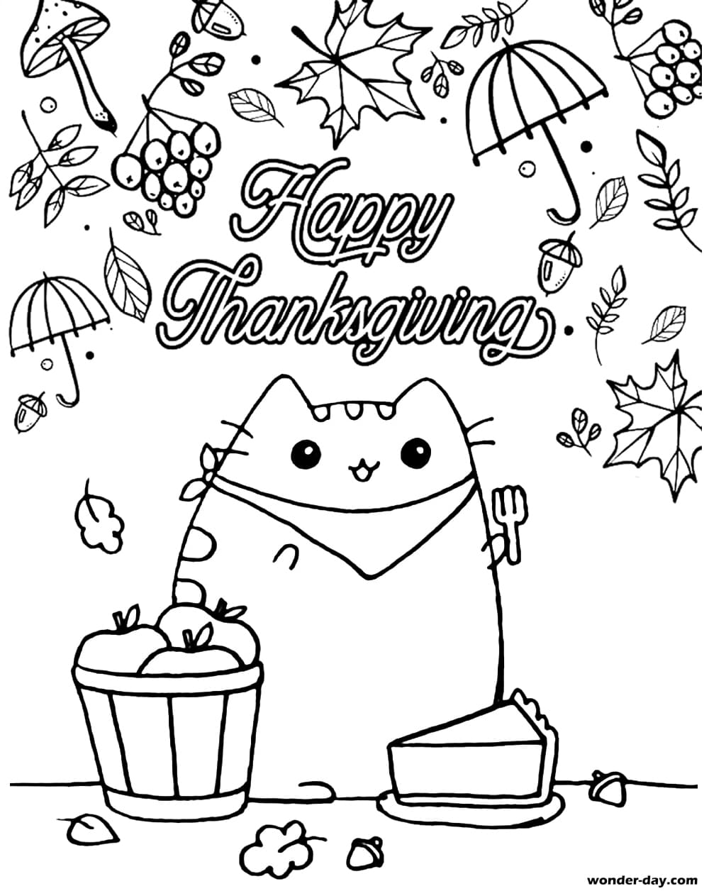 79 Thanksgiving Coloring Pages for Kids Printable 77