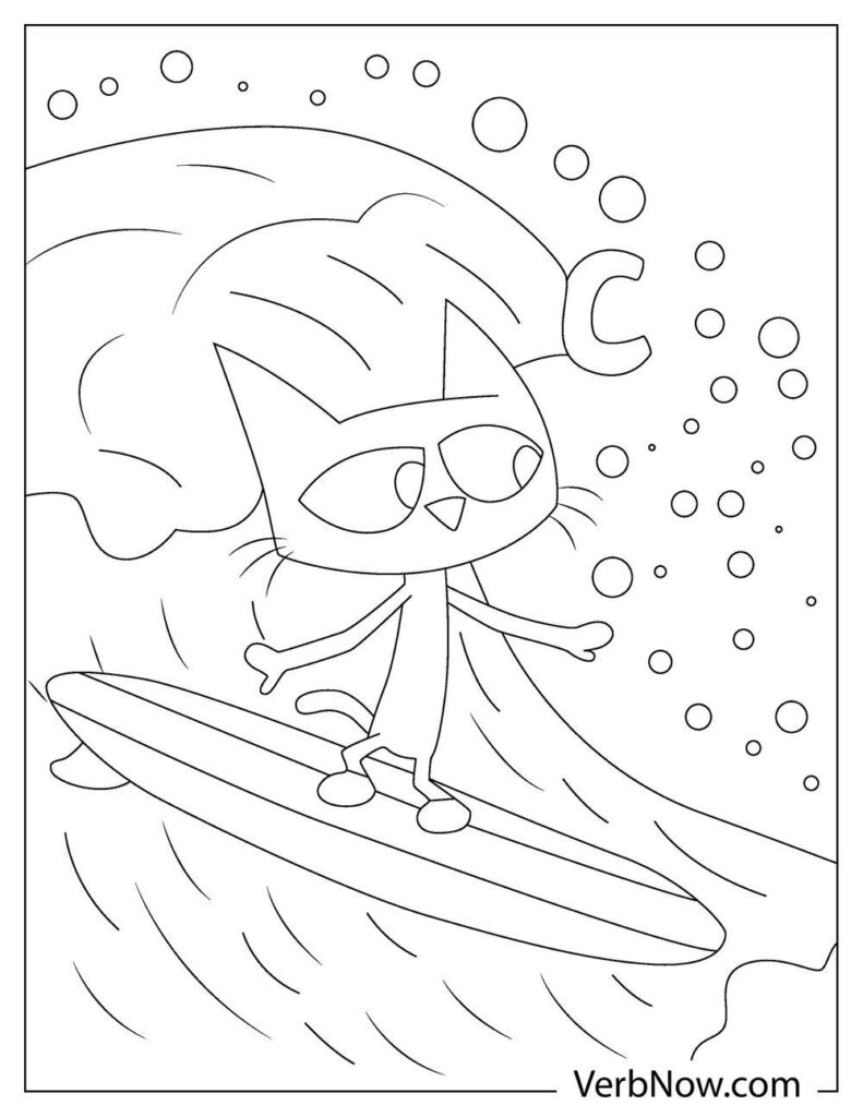 84 Adorable Pete The Cat Coloring Pages Printable 36