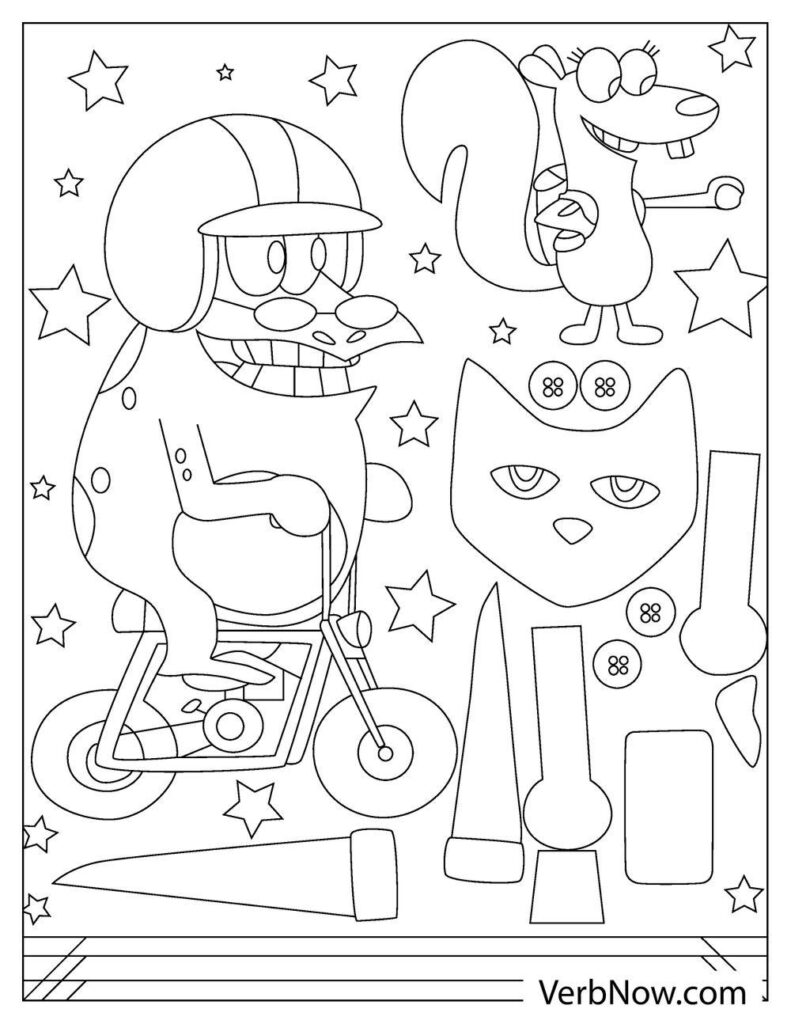 84 Adorable Pete The Cat Coloring Pages Printable 7