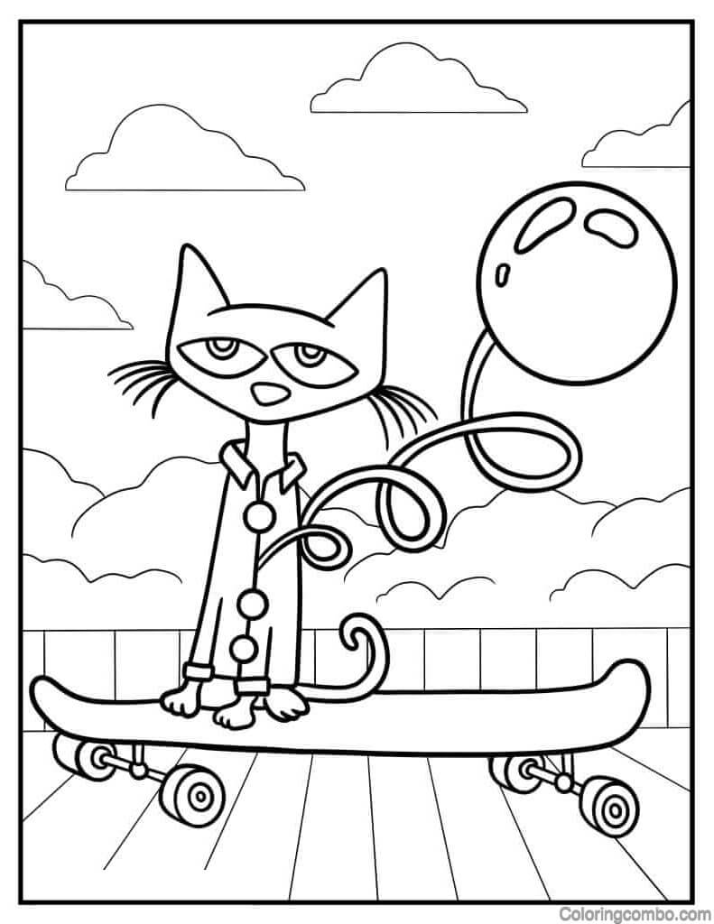 84 Adorable Pete The Cat Coloring Pages Printable 80