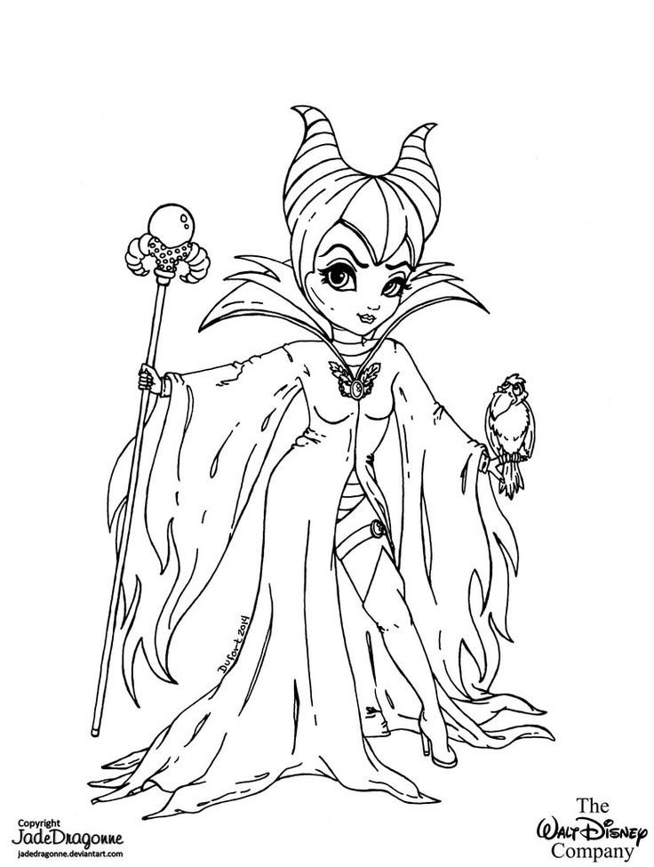 90 Enchanting Maleficent Coloring Pages Printable 16