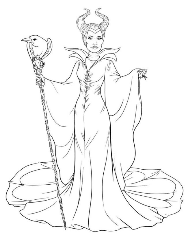 90 Enchanting Maleficent Coloring Pages Printable 19