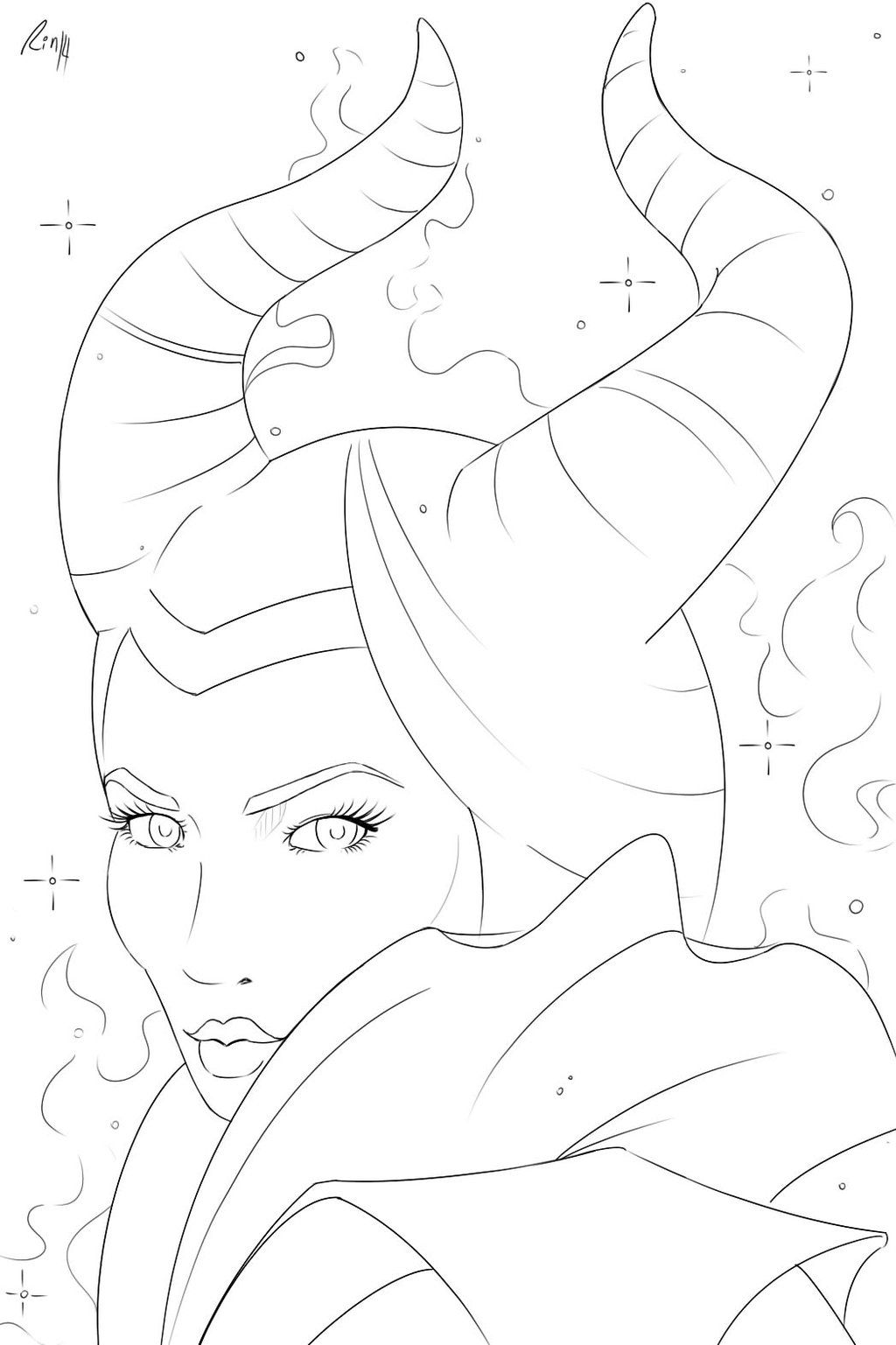 90 Enchanting Maleficent Coloring Pages Printable 37