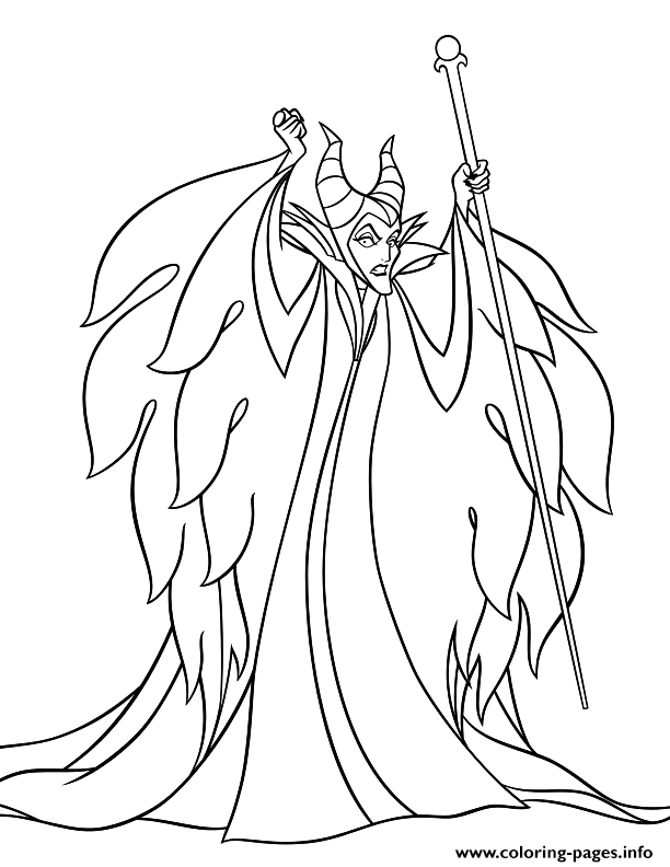 90 Enchanting Maleficent Coloring Pages Printable 47