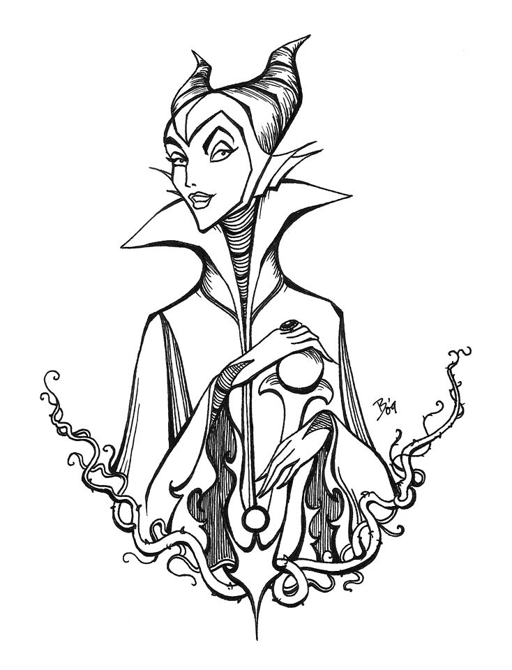 90 Enchanting Maleficent Coloring Pages Printable 52