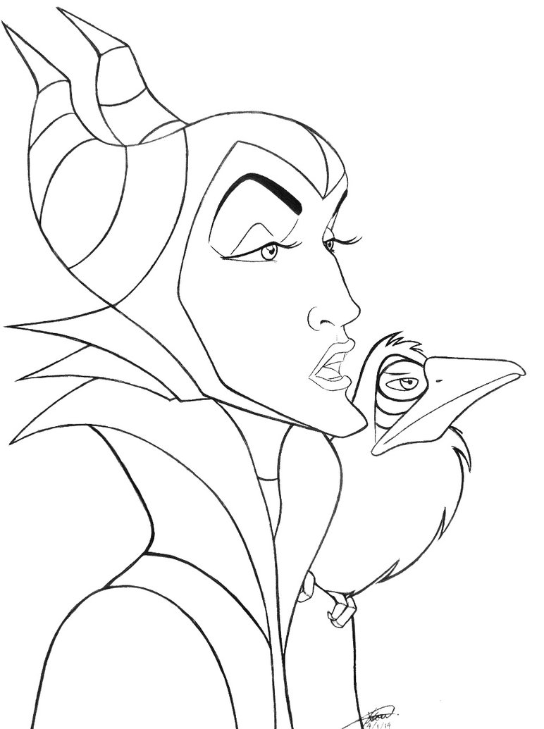 90 Enchanting Maleficent Coloring Pages Printable 83