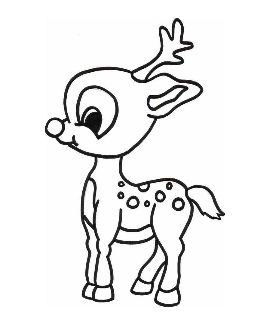 90 Rudolph Coloring Pages for Kids Printable 1