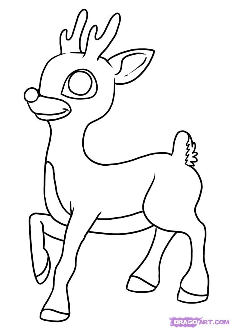 90 Rudolph Coloring Pages for Kids Printable 10