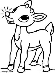 90 Rudolph Coloring Pages for Kids Printable 11