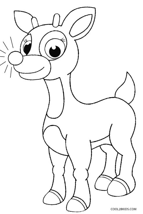 90 Rudolph Coloring Pages for Kids Printable 12