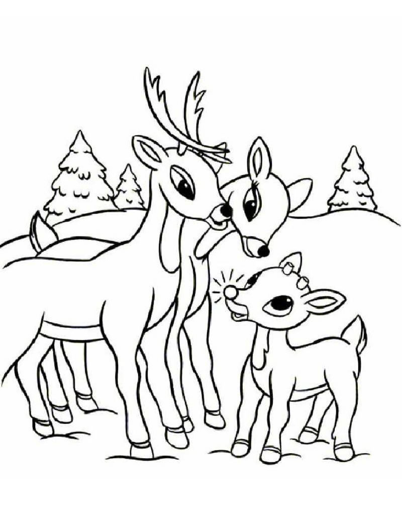 90 Rudolph Coloring Pages for Kids Printable 13