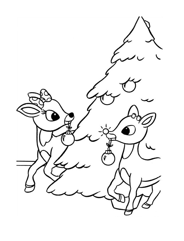 90 Rudolph Coloring Pages for Kids Printable 15