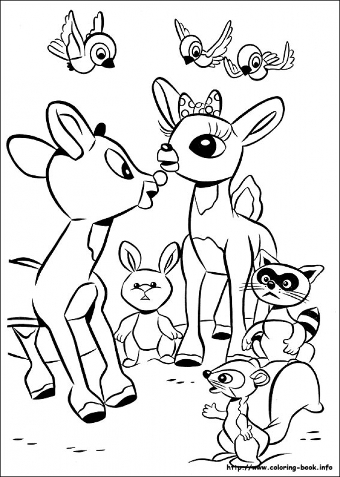 90 Rudolph Coloring Pages for Kids Printable 17