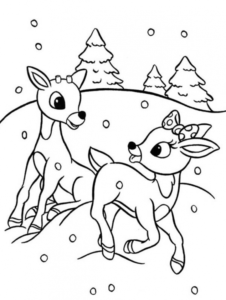 90 Rudolph Coloring Pages for Kids Printable 19